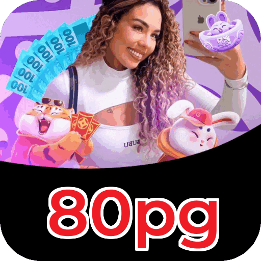 Interface do aplicativo 80pg mostrando jogos disponíveis no iOS e Android